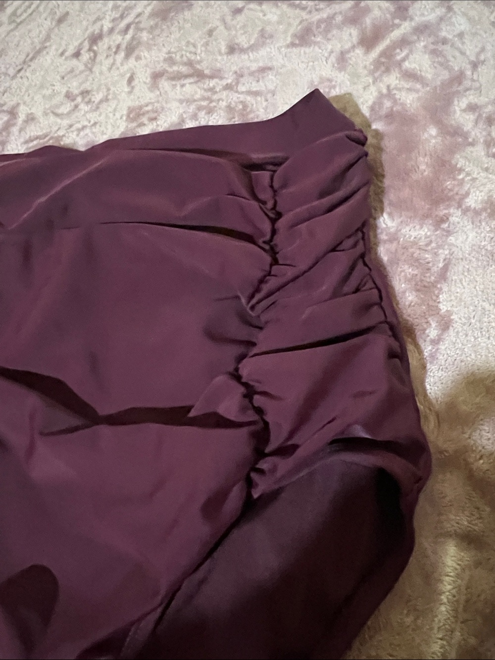 Shapermint Plum Ruched High-Waist Bikini Bottom - Picture 4 of 4